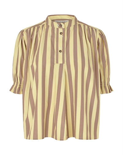 Stine Goya - Striped Smocked Gathered Top - Equestrian Sun